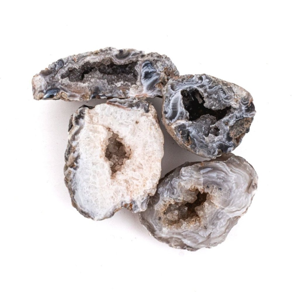 1/4 lb Small Agate Oco Geode Natural Rough Half Gemstone Mineral Sparkly Jewelry